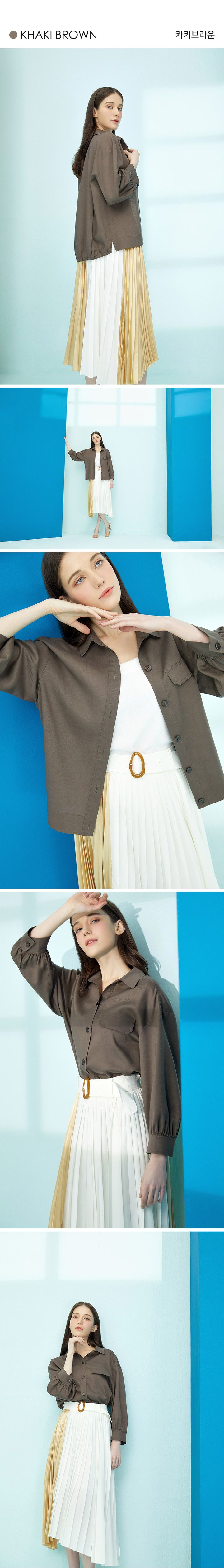 [런칭 가격 79,900원]디엣 프렌치린넨 블루종 블라우스 3종