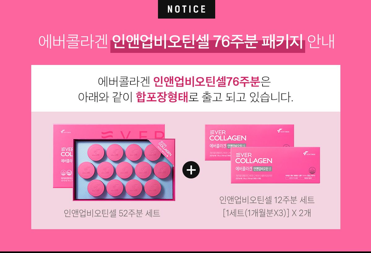 에버콜라겐 인앤업비오틴셀 19병+지노마스터 1병