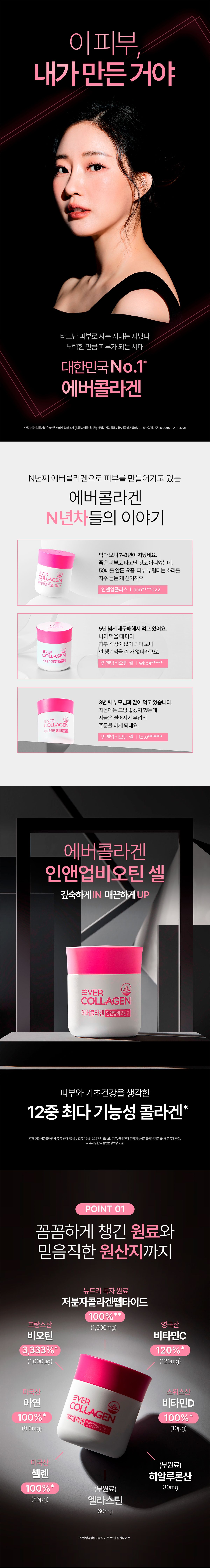 에버콜라겐 인앤업비오틴셀 19병+지노마스터 1병