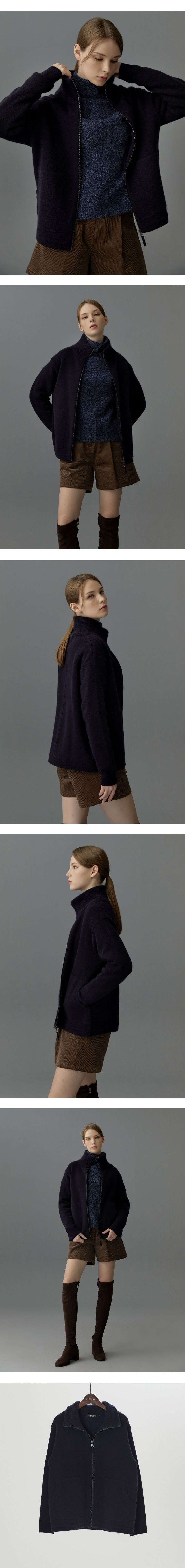 쏘울 블루폭스 블렌디드 이중직 니트재킷