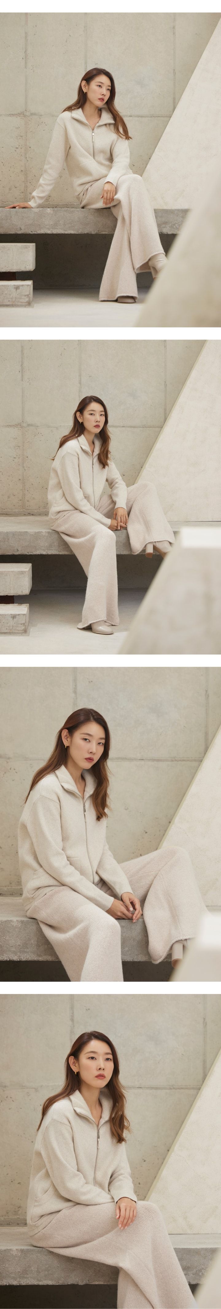 쏘울 블루폭스 블렌디드 이중직 니트재킷