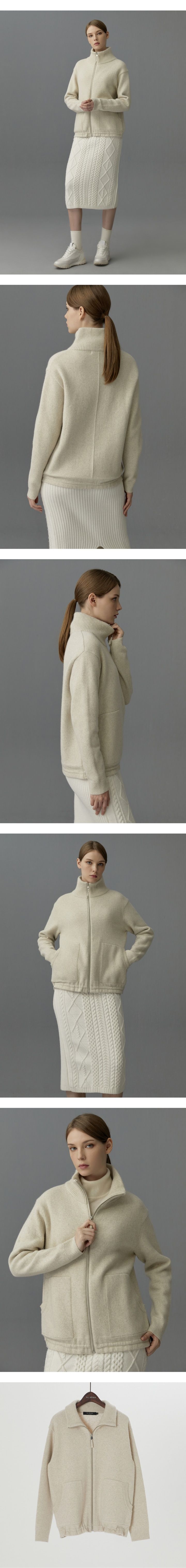 쏘울 블루폭스 블렌디드 이중직 니트재킷