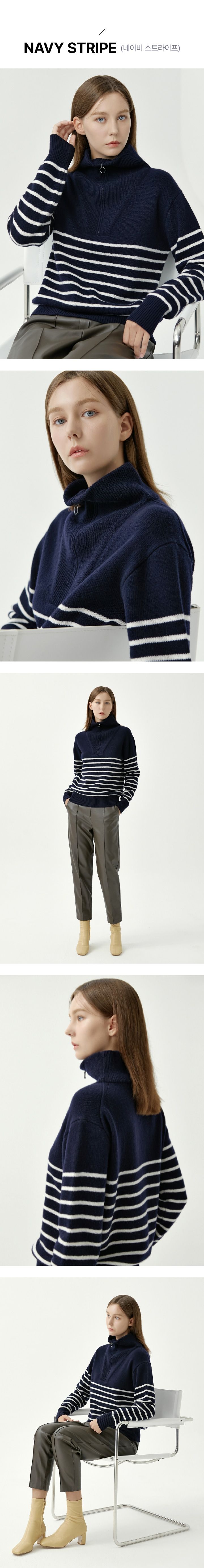 퓨어프리미엄, 호주 타즈매니아 지방 SAXON WOOL 원사 100% 쏘울 23FW  호주산 삭슨울100 하프집업니트 1종 [런칭 가격 109,900]