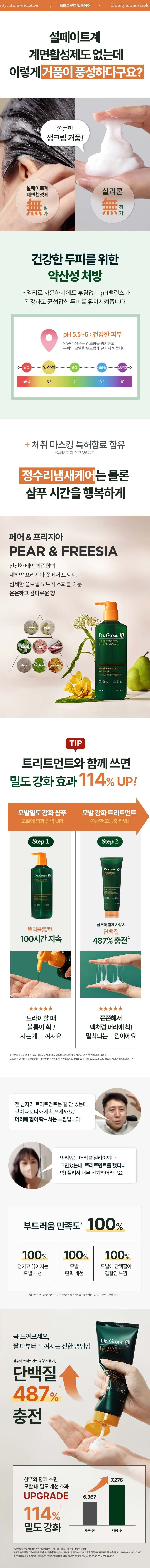닥터그루트 밀도케어 프로 샴푸 더블 6주년 패키지