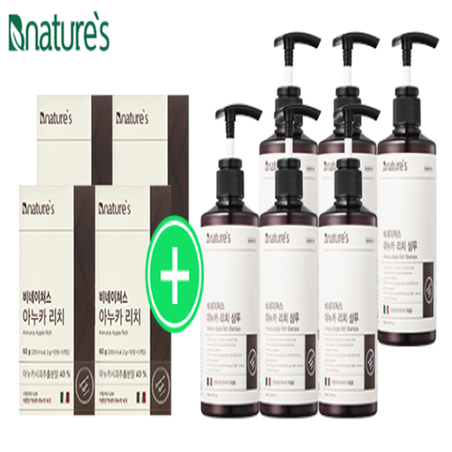 [방송에서만] 비네이쳐스 아누카리치 4박스 + 샴푸 6통