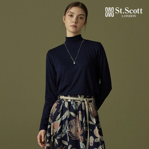 [St.Scott] 세인트 23FW 모달 피치 기모 모크넥 티셔츠 6종