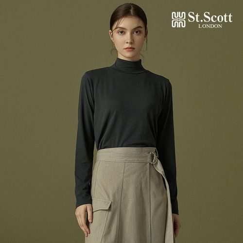 [St.Scott] 세인트 23FW 모달 피치 기모 모크넥 티셔츠 6종