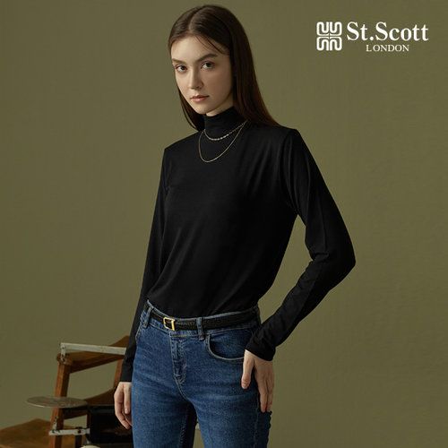 [St.Scott] 세인트 23FW 모달 피치 기모 모크넥 티셔츠 6종