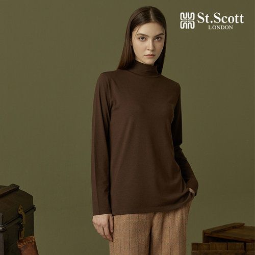 [St.Scott] 세인트 23FW 모달 피치 기모 모크넥 티셔츠 6종