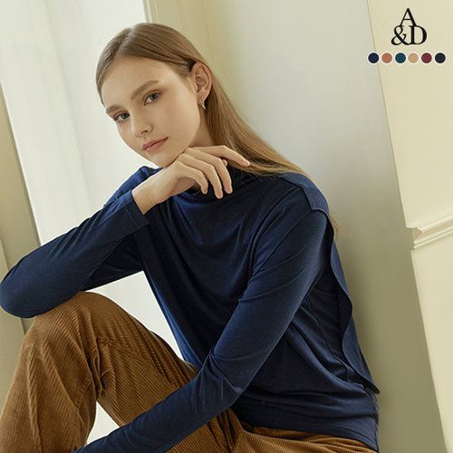 [A&D] 에이앤디 23FW MVS 베티 레이어드 티블라우스 6종