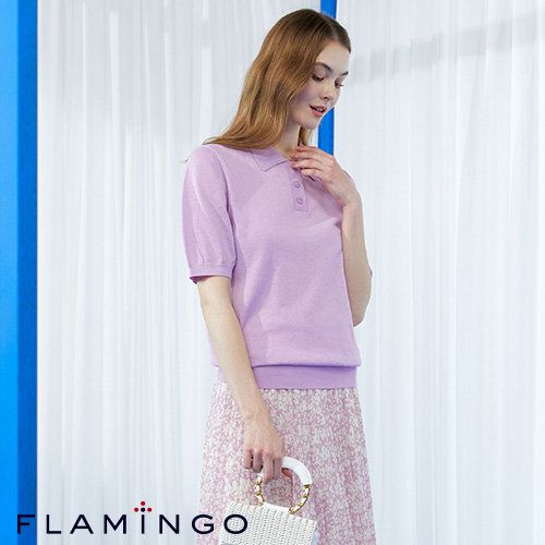 [후라밍고] 23SS 프렌치 린넨 블렌딩 프레쉬  썸머  카라 니트 4종