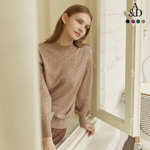 [A&D] 23FW 밍크 메리노울 블렌딩 케이블 니트 3종