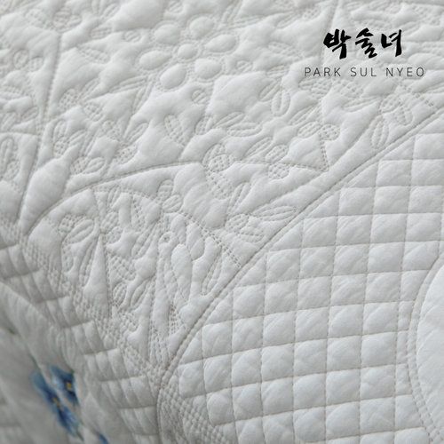 [슈퍼킹]방송에서만 3만원세일 /최신상 박술녀 화원 자수 퀼팅 광목 워싱 면 100% 침구풀세트