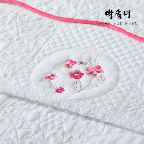 [슈퍼킹]방송에서만 3만원세일 /최신상 박술녀 화원 자수 퀼팅 광목 워싱 면 100% 침구풀세트