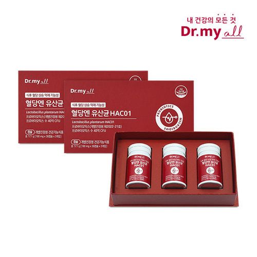 [방송중1만원할인][에이투젠] 닥터마이올 혈당엔 유산균HAC01 6개월분