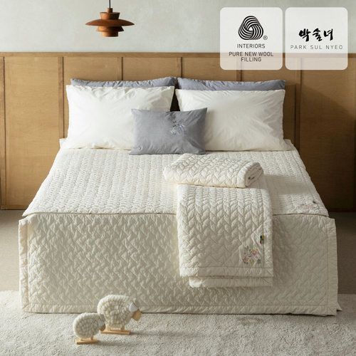 [슈퍼킹]방송에서만이가격/호주산 프리미엄 100% 박술녀 피그먼트 워싱 이불 겸 패드