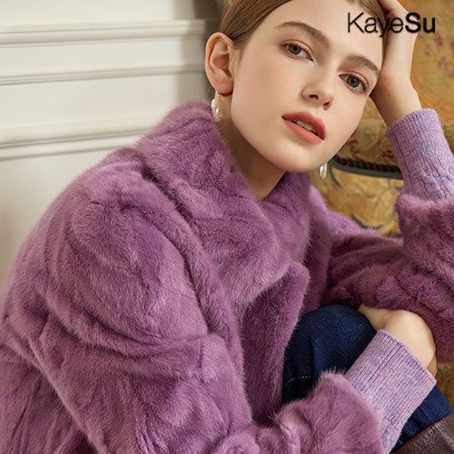 [Kayesu] 케이수 NEW 밍크 리파인드 스탠카라 자켓