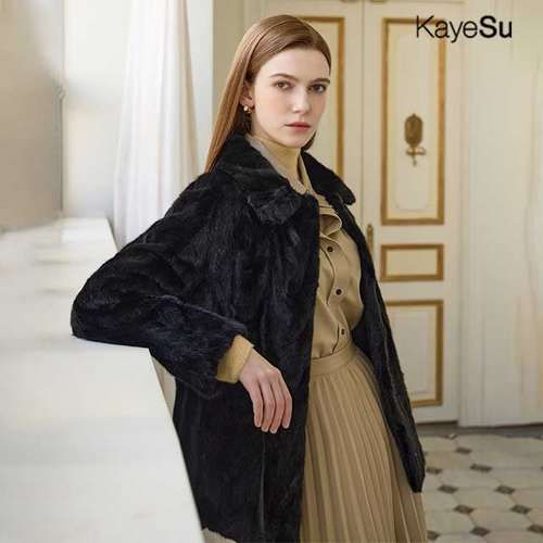 [Kayesu] 케이수 NEW 밍크 리파인드 스탠카라 자켓