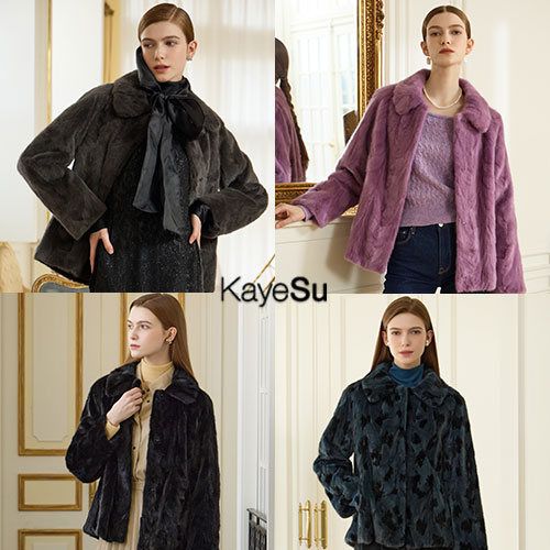 [Kayesu] 케이수 NEW 밍크 리파인드 스탠카라 자켓