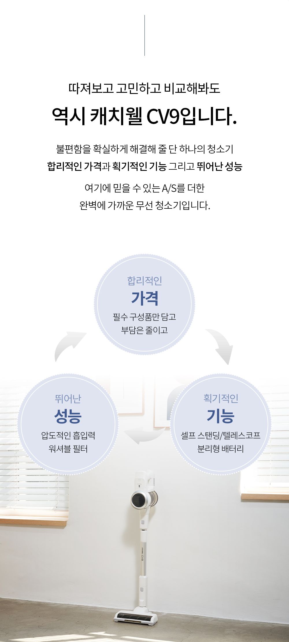 캐치웰 CV9 무선청소기