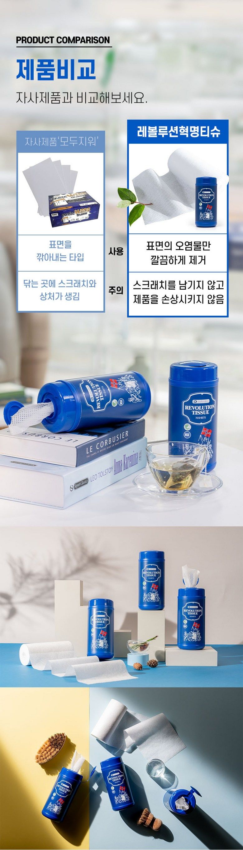 데일리아이디어 혁명티슈 70매X12통+무료체험 5매