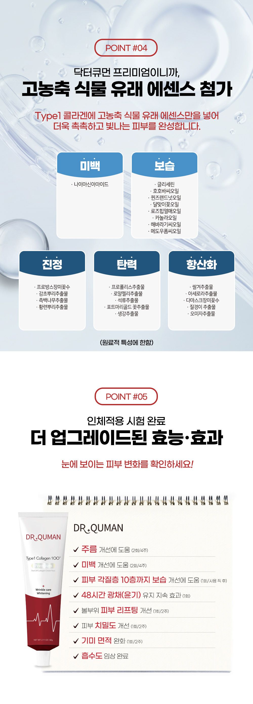 [최신상] 닥터큐먼 Type1 콜라겐100 크림팩 프리미엄 매니아 구성