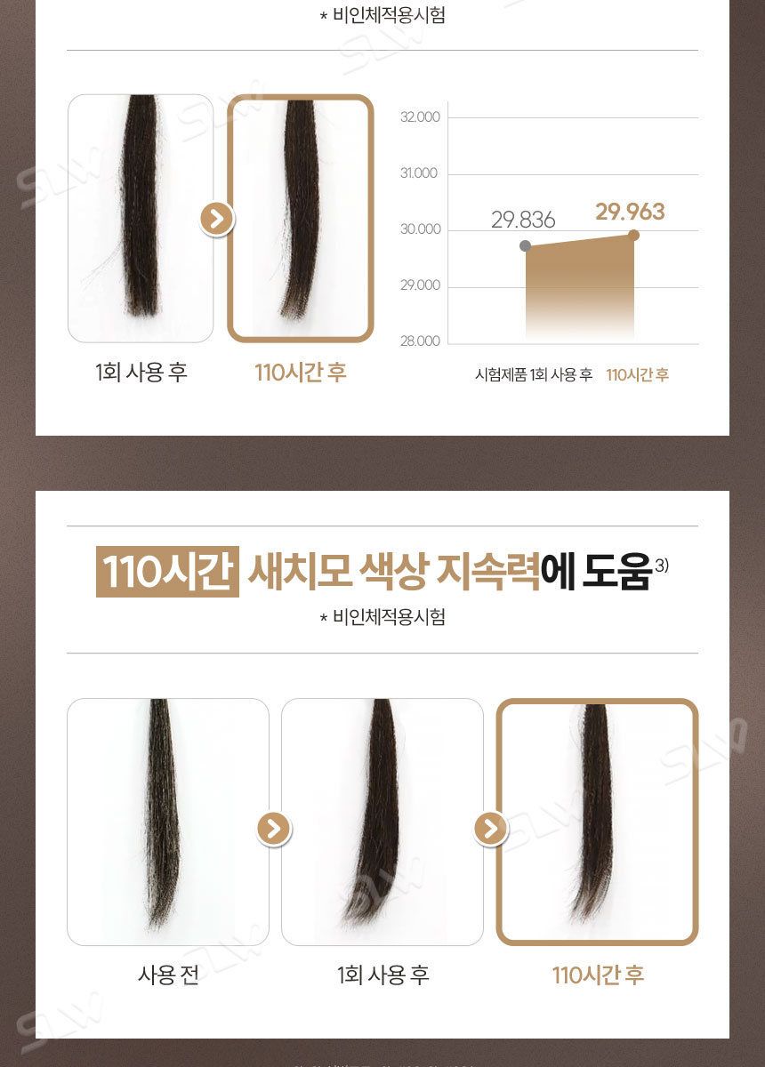 볼륨업 정운팡팡 헤어틴트 6개세트/ 새치 빈모커버