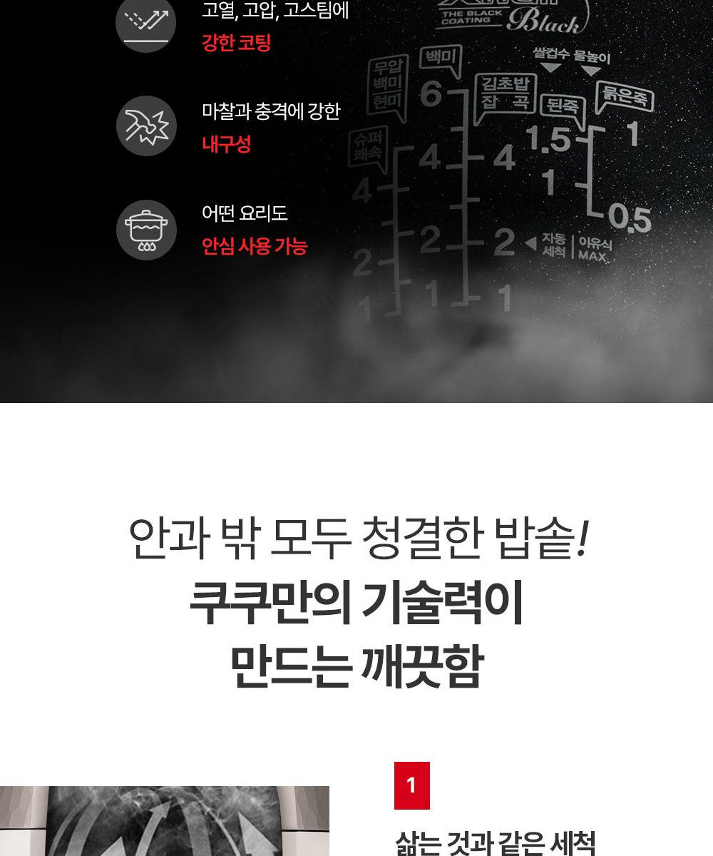쿠쿠 블랙스톤 전기압력밥솥 풀스텐 10인용 CRP-R1095FGW/FGB