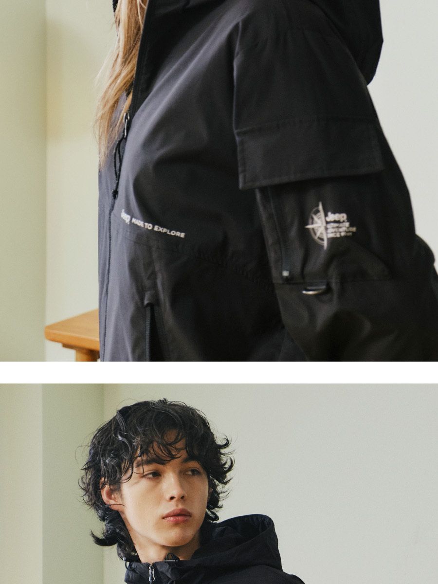 지프 트레일블레이저 남녀공용 윈드브레이커 테크 자켓