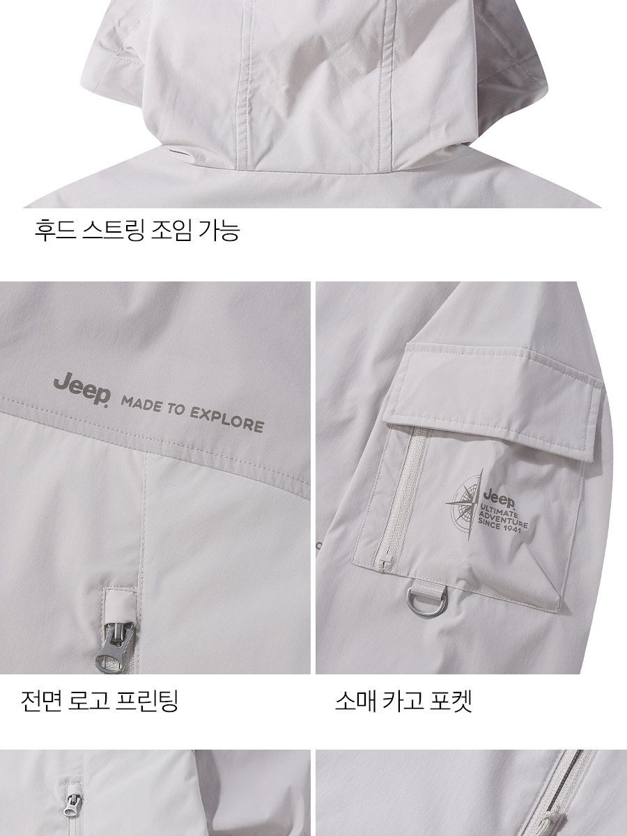 지프 트레일블레이저 남녀공용 윈드브레이커 테크 자켓