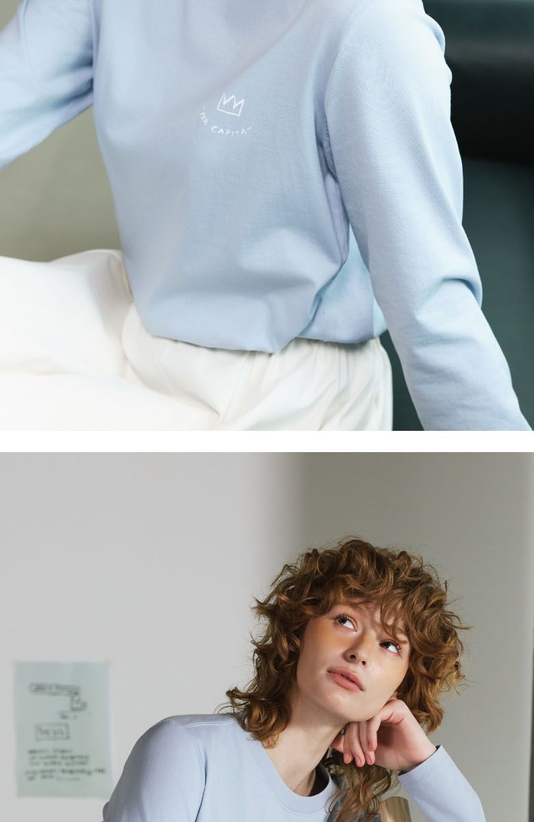 바스키아 여성 아트워크 긴팔티셔츠 3종