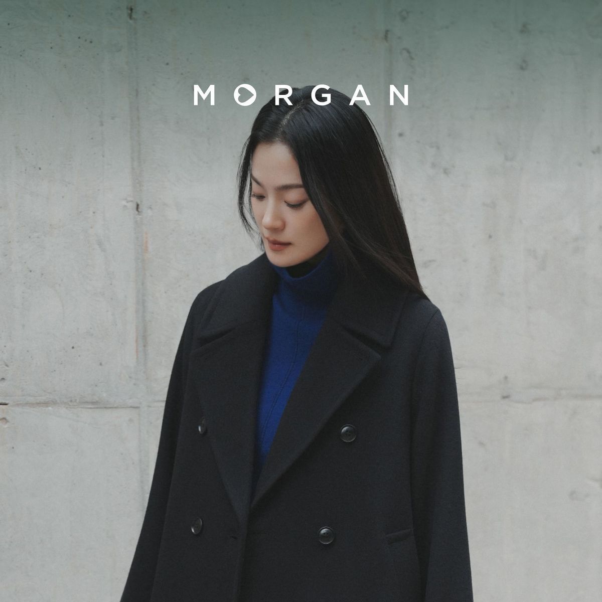모르간 26FW 스탠딩 울 하프코트