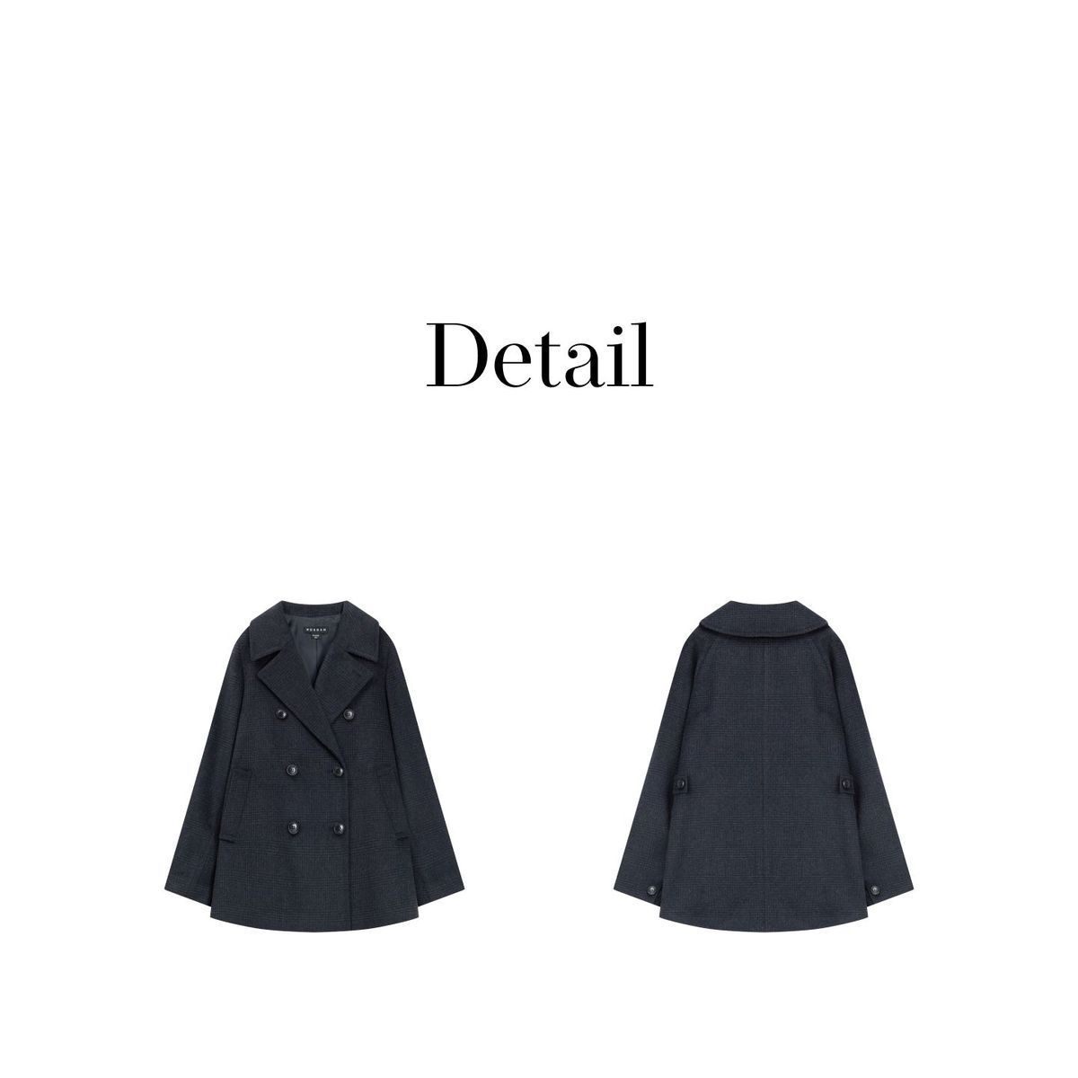 모르간 26FW 스탠딩 울 하프코트