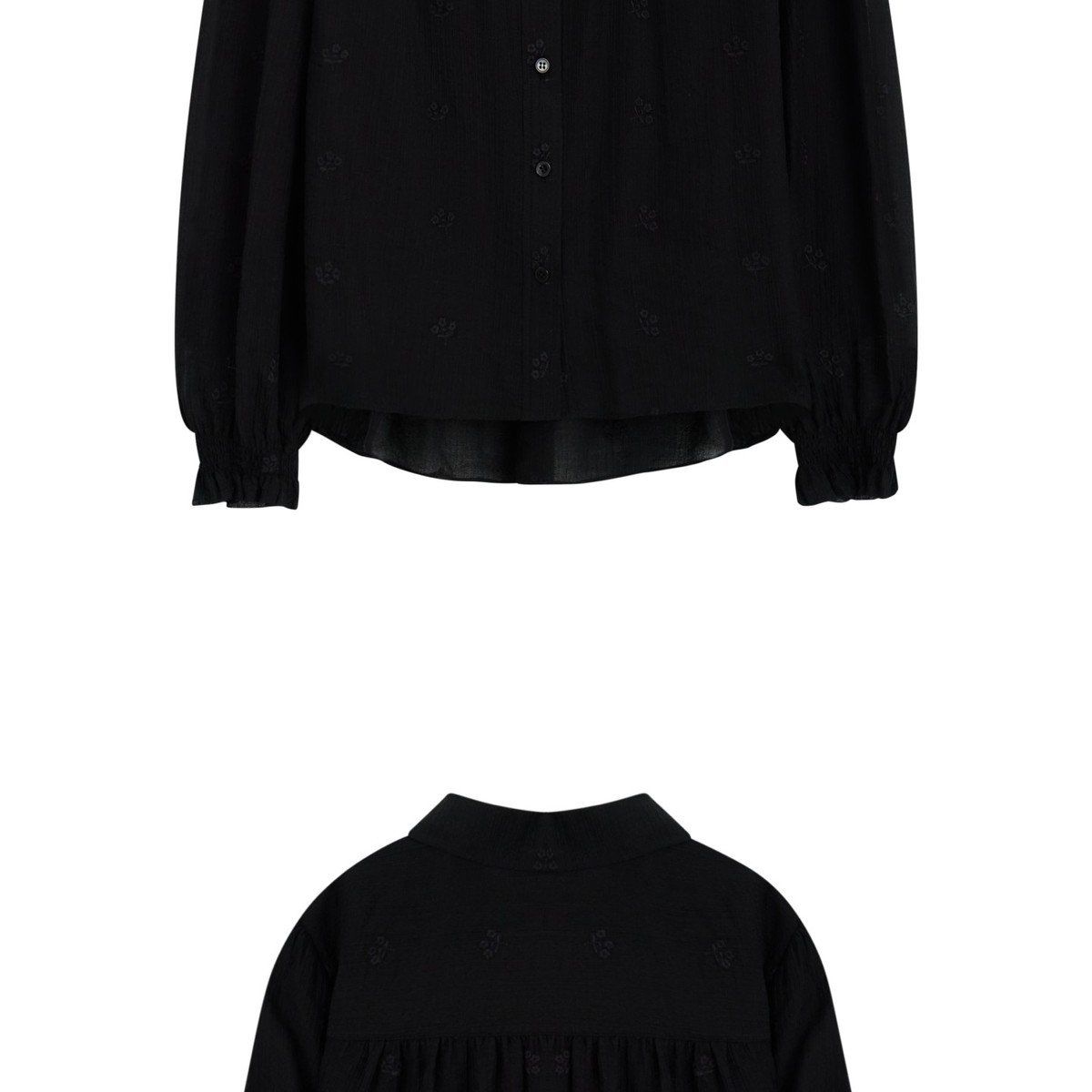 쏘내추럴 26FW 스모킹 자수 블라우스