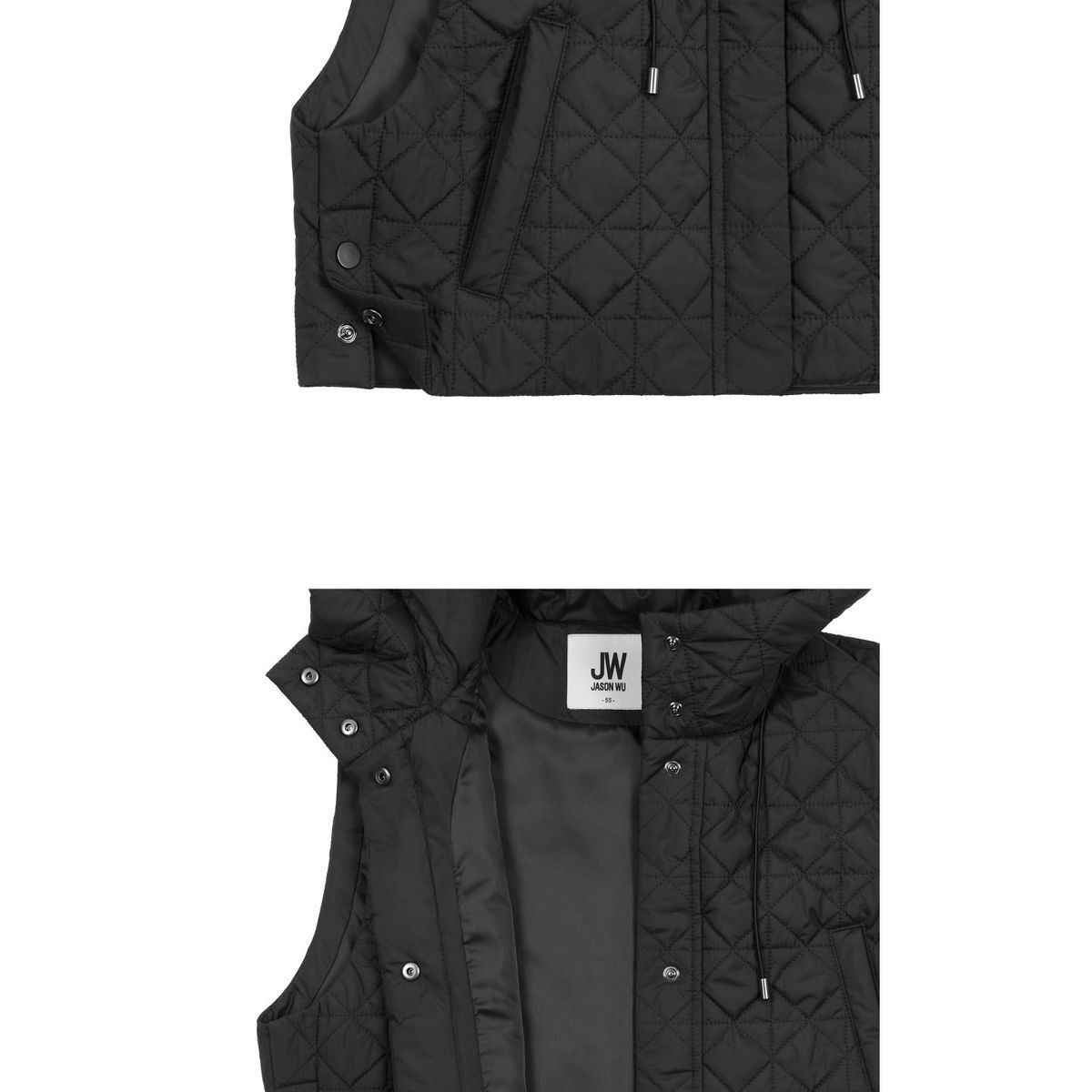 제이슨우 26FW Audrey 퀼팅 헝가리 구스다운 바라클라바 숏 베스트 _ (블랙 1 COLOR)