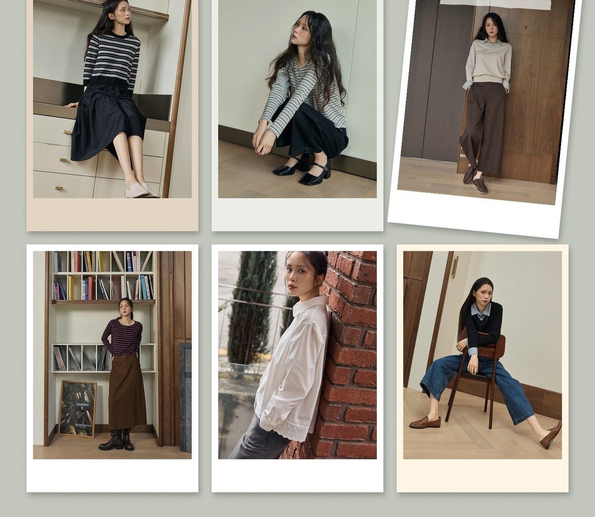 스튜디오디페 26FW 7부 스트라이프 원피스 2종