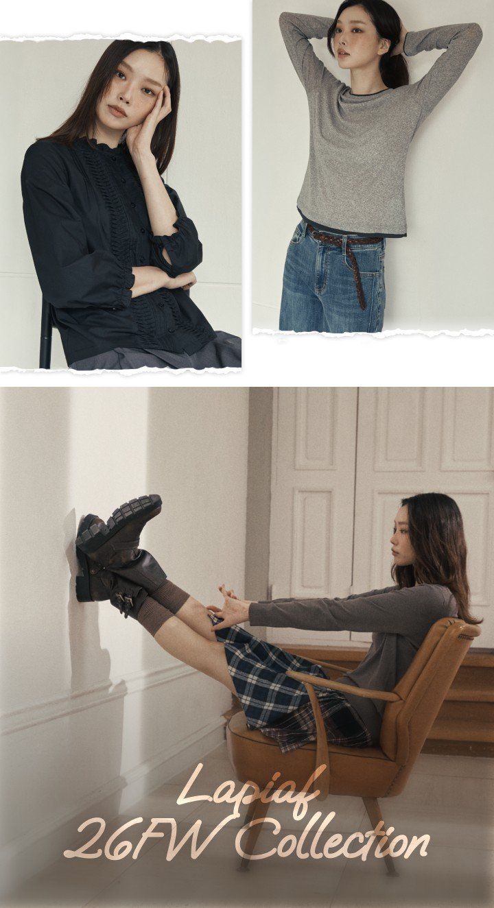라삐아프 26FW 프린지 멀티 체크 아우터 셔츠 1종