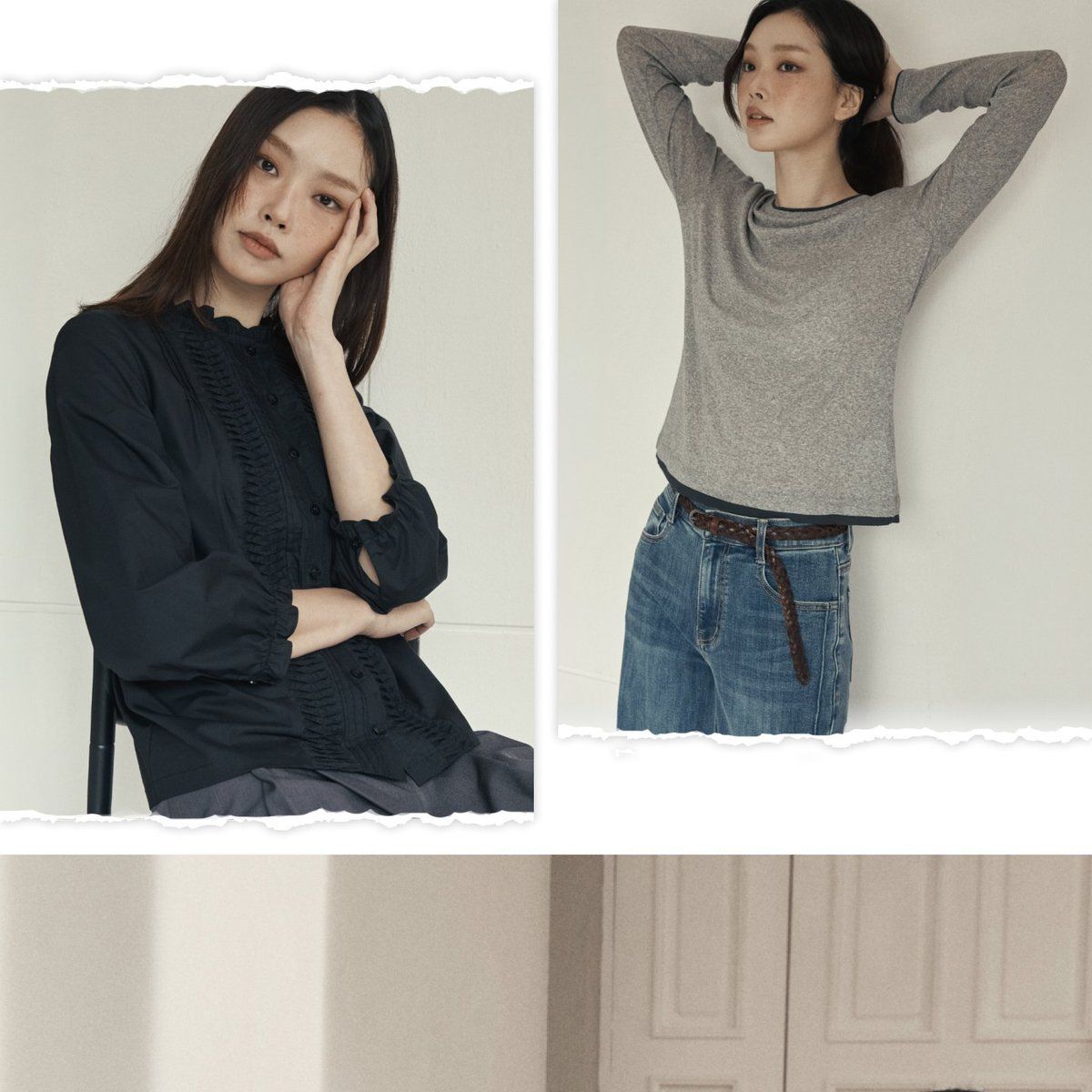 라삐아프 26FW 호주산 울블렌드 레이어드 니트 원피스 1종