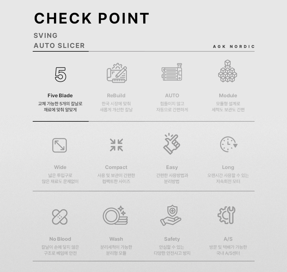 AGK NORDIC 스빙 오토 슬라이서