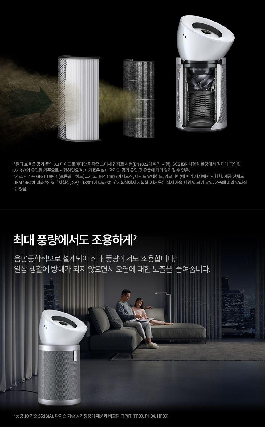 다이슨 빅+콰이엇 공기청정기 [화이트/실버]
