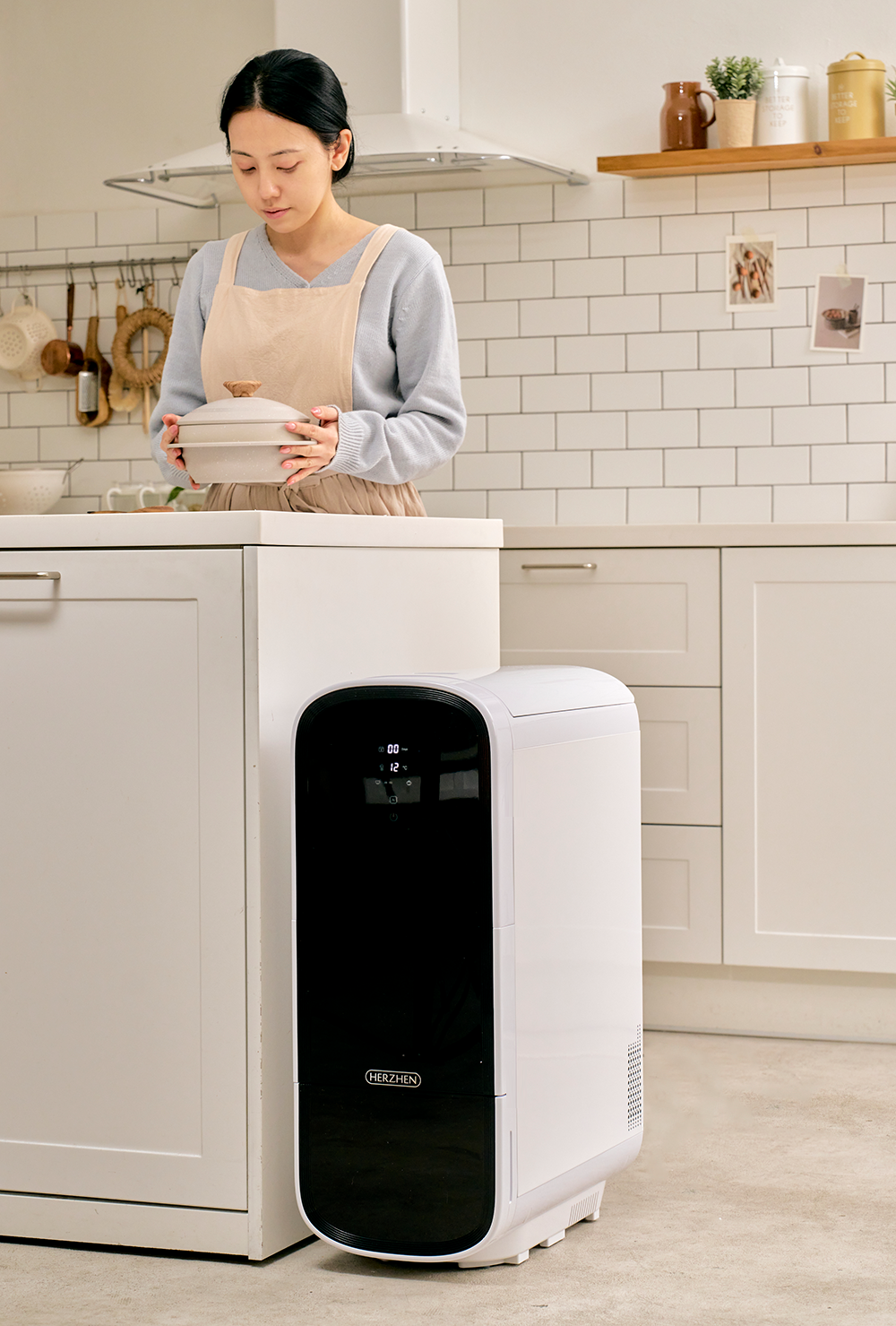 헤르젠 쌀냉장고 AI CARE+ 블랙 11KG