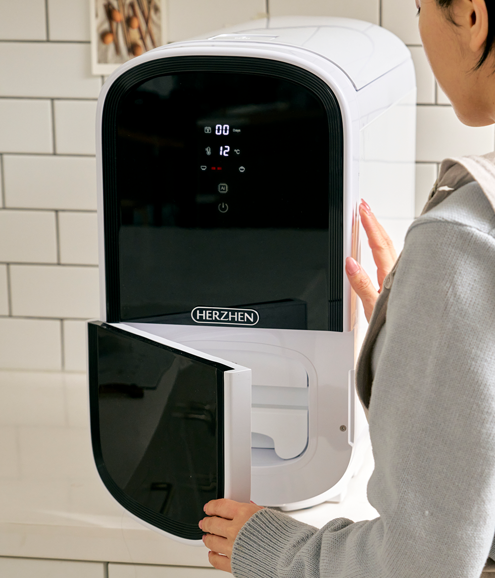 헤르젠 쌀냉장고 AI CARE+ 블랙 11KG
