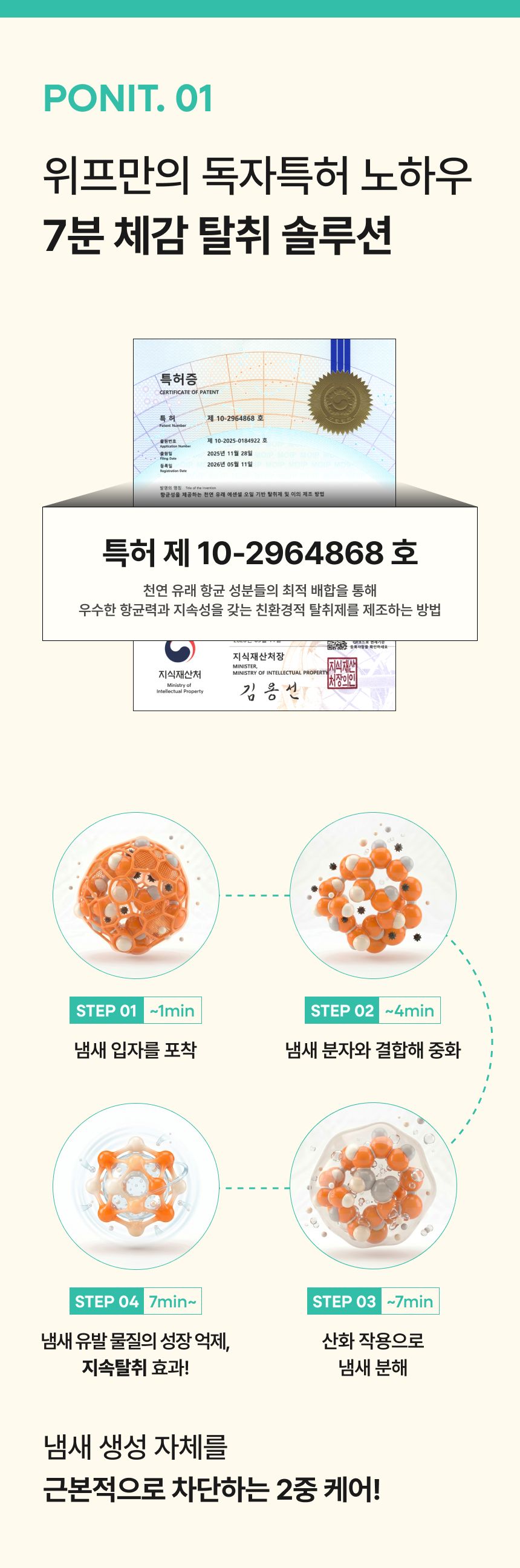 탈취제 WHIFF 고체 실내탈취제 초강력 냄새 제거 퍼플 라벤더딥 300g 4개