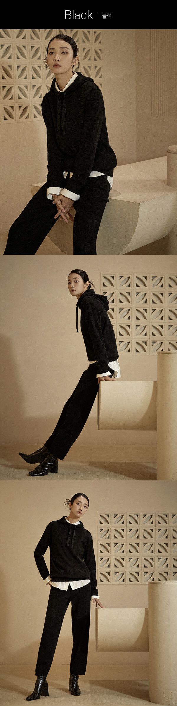 J by 23FW 후드 니트 셋업 2종