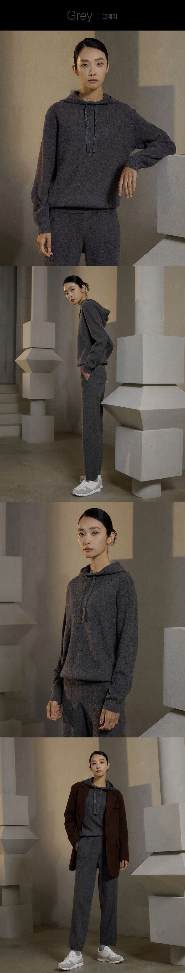 J by 23FW 후드 니트 셋업 2종