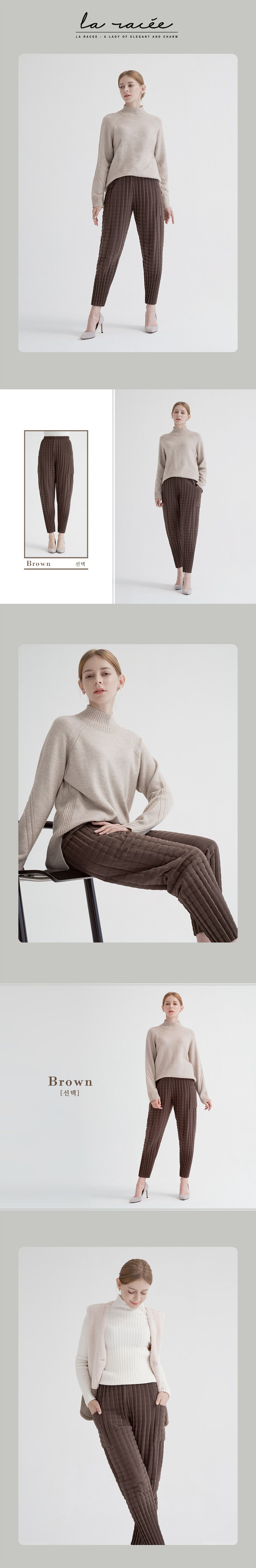 [La RACEE] 라라쎄 여성 23 WINTER 플리츠 패딩 팬츠 2종