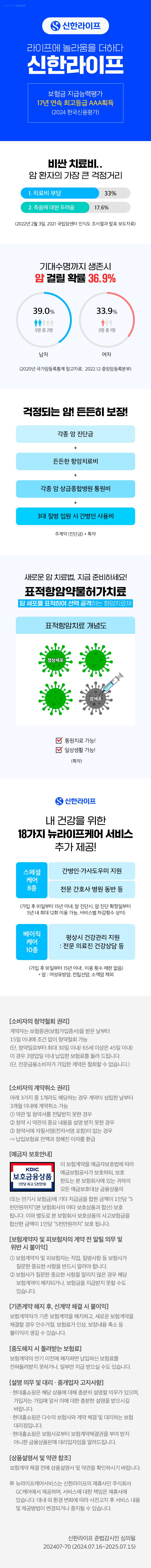 신한라이프 케어받는 암보험 (무배당 갱신형)