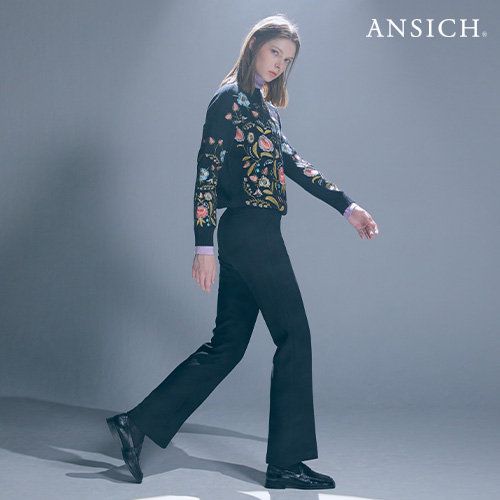 [ANSICH] 안지크 23FW 시그니처 리얼 웜 기모 세미 플레어 밴딩 슬랙스 3종