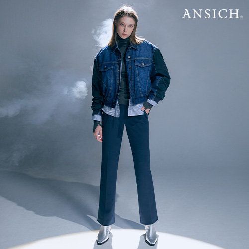 [ANSICH] 안지크 23FW 시그니처 리얼 웜 기모 세미 플레어 밴딩 슬랙스 3종