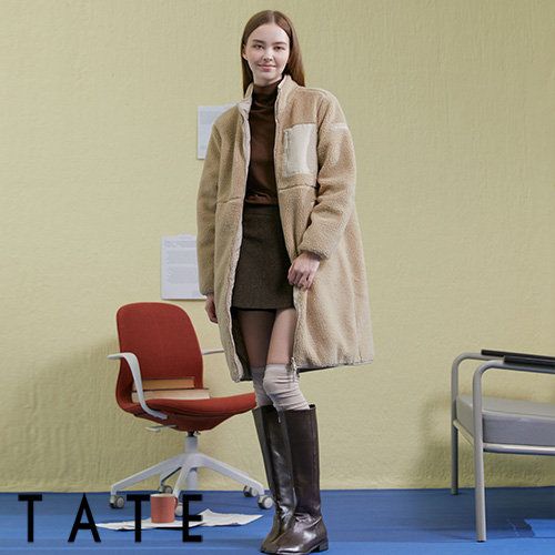 [TATE] 테이트 24FW 여성 NEW 더블 웜 리얼 플리스 리버시블 패딩 점퍼 1종